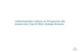 . Información sobre el Proyecto de inserción Carril Bici Adeje-Arona.