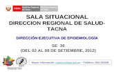 SALA SITUACIONAL DIRECCION REGIONAL DE SALUD- TACNA SE 36 (DEL 02 AL 08 DE SETIEMBRE, 2012) Mayor información: epitacna@dge.gob.pe – Teléfono: 052-242595epitacna@dge.gob.pe.