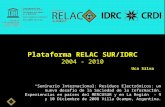 Plataforma RELAC SUR/IDRC 2004 - 2010 Uca Silva “Seminario Internacional: Residuos Electrónicos: un nuevo desafío de la Sociedad de la Información. Experiencias.