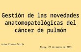 Gestión de las novedades anatomopatológicas del cáncer de pulmón Jaime Vierna García Alcoy, 27 de marzo de 2015.