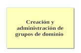 Creación y administración de grupos de dominio.  Descripción general Introducción a los grupos de Windows 2000 Tipos y ámbitos de los grupos Grupos integrados.