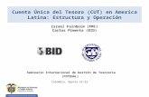 Cuenta Única del Tesoro (CUT) en America Latina: Estructura y Operación Israel Fainboim (FMI) Carlos Pimenta (BID) Seminario Internacional de Gestión de.