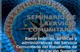 Bases teóricas, jurídicas y administrativas del Servicio Comunitario del Estudiante de Educación Superior.