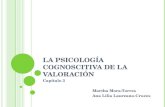 L A PSICOLOGÍA COGNOSCITIVA DE LA VALORACIÓN Capítulo 3 Martha Mora-Torres Ana Lilia Laureano-Cruces.