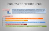 CUENTAS DE CRÉDITO : PGC Producto bancario por la cual una entidad financiera pone a disposición de su cliente una determinada cantidad de dinero hasta.