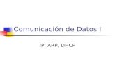 Comunicación de Datos I IP, ARP, DHCP. Algunas preguntas ¿Cómo se relaciona lo visto en CD 1 con Internet? ¿Qué es esa dirección IP que se configura cuando.