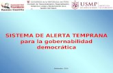 Noviembre - 2010 SISTEMA DE ALERTA TEMPRANA para la gobernabilidad democrática.