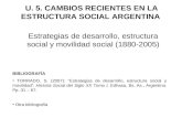U. 5. CAMBIOS RECIENTES EN LA ESTRUCTURA SOCIAL ARGENTINA Estrategias de desarrollo, estructura social y movilidad social (1880-2005) BIBLIOGRAFÍA TORRADO,