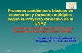 02/06/2015 Vicerrectoría Académica 1 Procesos académicos básicos en escenarios y formatos múltiples según el Proyecto formativo de la UNAD Vicerrectoría.