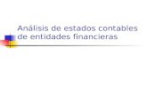 Análisis de estados contables de entidades financieras.