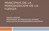 PRINCIPIOS DE LA PERIODIZACION DE LA FUERZA OSCAR CARDONA PROFESIONAL EN CIENCIAS DEL DEPORTE ESPECIALISTA EN ENTRENAMIENTO DEPORTIVO.