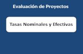 Evaluación de Proyectos Tasas Nominales y Efectivas.