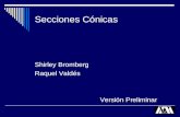 Secciones Cónicas Shirley Bromberg Raquel Valdés Versión Preliminar.