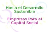 Hacia el Desarrollo Sostenible Empresas Para el Capital Social.