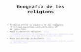 Geografia de les religions Animació entorn la expansió de les religions . .
