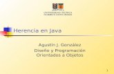 1 Herencia en Java Agustín J. González Diseño y Programación Orientados a Objetos.