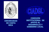 1 UNIVERSIDAD DE COSTA RICA COMISIÓN INSTITUCIONAL DE APOYO AL DESARROLLO Y GOBIERNO LOCAL.