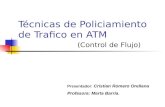 Técnicas de Policiamiento de Trafico en ATM (Control de Flujo) Presentador: Cristian Romero Orellana Profesora: Marta Barría.