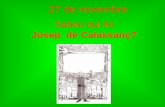 Sabeu qui és Josep de Calassanç? 27 de novembre. Qui és en Josep Calassanç? És un inventor Perquè va començar a ensenyar a llegir,escriure i comptar a.