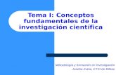 Tema I: Conceptos fundamentales de la investigación científica Metodología y formación en investigación Joseba Zubia, ETSI de Bilbao.