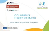 COLUMBUS Región de Murcia ¡¡Buscamos empresarios europeos!!