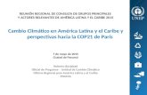 REUNIÓN REGIONAL DE CONSULTA DE GRUPOS PRINCIPALES Y ACTORES RELEVANTES DE AMÉRICA LATINA Y EL CARIBE 2015 Cambio Climático en América Latina y el Caribe.