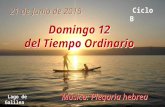 21 de Junio de 2015 Domingo 12 del Tiempo Ordinario Ciclo B Música: Plegaria hebrea Lago de Galilea.