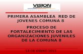 PRIMERA ASAMBLEA RED DE JOVENES COMUNA 8 PROCESO DE FORTALECIMIENTO DE LAS ORGANIZACIONES JUVENILES DE LA COMUNA 8 14 DE ENERO 2011.