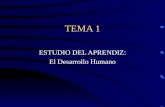 TEMA 1 ESTUDIO DEL APRENDIZ: El Desarrollo Humano.