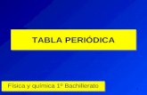1 TABLA PERIÓDICA Física y química 1º Bachillerato.