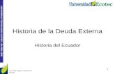 UNIVERSIDAD TECNOLÓGICA ECOTEC. ISO 9001:2008 Historia de la Deuda Externa Historia del Ecuador Ing. Alison Piguave García MSc. Docente 1.
