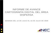 INFORME DE AVANCE CARTOGRAFÍA DIGITAL DEL ÁREA DISPERSA SEMANA DEL 10 DE JULIO AL 16 DE JULIO DE 2009.