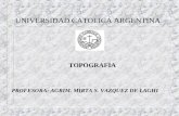 UNIVERSIDAD CATOLICA ARGENTINA TOPOGRAFIA PROFESORA: AGRIM. MIRTA S. VAZQUEZ DE LAGHI.