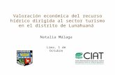 Valoración económica del recurso hídrico dirigida al sector turismo en el distrito de Lunahuaná Natalia Málaga Lima, 1 de Octubre.