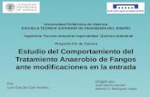 Estudio del Comportamiento del Tratamiento Anaerobio de Fangos ante modificaciones en la entrada Por: Luis García-Caro Andreu Dirigido por: José García.