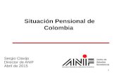 1 Situación Pensional de Colombia Sergio Clavijo Director de ANIF Abril de 2015.