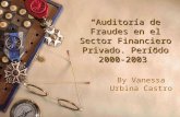 “Auditoría de Fraudes en el Sector Financiero Privado. Período 2000-2003” By Vanessa Urbina Castro.