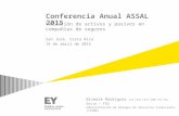 Conferencia Anual ASSAL 2015 Valuación de activos y pasivos en compañías de seguros San José, Costa Rica 14 de abril de 2015 Bismark Rodriguez CIA CCSA.
