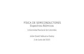 FÍSICA DE SEMICONDUCTORES Espectros Atómicos Universidad Nacional de Colombia Julián David Valbuena Godoy 2 de Junio del 2015.