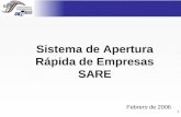 1 Sistema de Apertura Rápida de Empresas SARE Febrero de 2006.