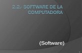 (Software) 1. Definición de Software:  conjunto de instrucciones que las computadoras emplean para manipular datos.  Sin el software, la computadora.