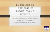 El Régimen de Propiedad en Condominio en Veracruz Lic. Julio Alejandro Hernández Gallardo Notario No. 29 Veracruz, Veracruz de Ignacio de la Llave. 1.