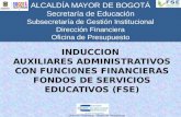 ALCALDÍA MAYOR DE BOGOTÁ Secretaría de Educación Subsecretaría de Gestión Institucional Dirección Financiera Oficina de Presupuesto ALCALDÍA MAYOR DE.