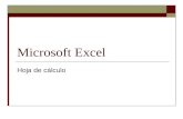 Microsoft Excel Hoja de cálculo.  La hoja de cálculo Excel es una aplicación integrada cuya finalidad es la realización de cálculos sobre datos introducidos.
