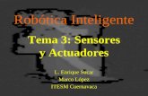Robótica Inteligente Tema 3: Sensores y Actuadores L. Enrique Sucar Marco López ITESM Cuernavaca.