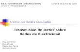 Acceso por Redes Cableadas Transmisión de Datos sobre Redes de Electricidad 66.77 Sistemas de Comunicaciones Grupo 4 - Presentación 6 Lunes 6 de Junio.