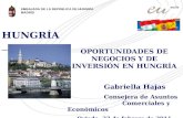 HUNGRÍA OPORTUNIDADES DE NEGOCIOS Y DE INVERSIÓN EN HUNGRÍA Gabriella Hajas Consejera de Asuntos Comerciales y Económicos Oviedo, 23 de febrero de 2011.