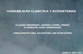 VARIABILIDAD CLIMATICA Y ECOSISTEMAS CLAUDIO MENENDEZ, ANDREA CARRIL, PEDRO FLOMBAUM, ANNA SORENSSON CIMA/CONICET-UBA, DCAO/FCEN, UMI IFAECI/CNRS IANIGLA,