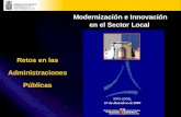 Retos en las Administraciones Públicas en el Sector Local Modernización e Innovación.