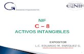 NIF C – 8 ACTIVOS INTANGIBLES EXPOSITOR L.C. EDUARDO M. ENRÍQUEZ G. eduardo.enriquez@email.gvamundial.com.mx 1.